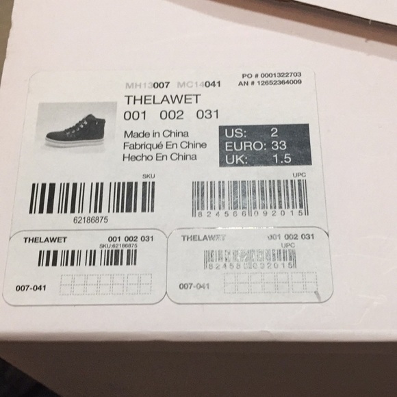 Boys Sz 1/2 Aldo Thelawet Blk Tan high top sneaker - Picture 14 of 14